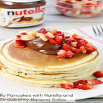 Classic Pan Cake With Fruits And Nutella